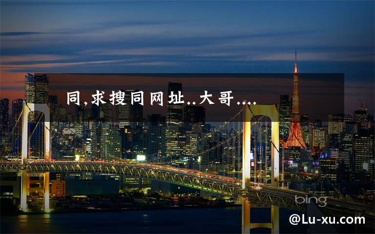 捜同,求搜同网址..大哥....