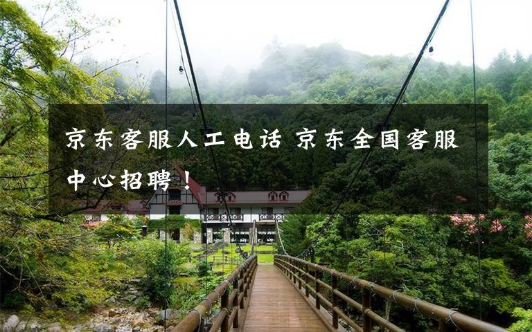 京东客服人工电话 京东全国客服中心招聘!