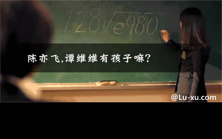 陈亦飞,谭维维有孩子嘛?