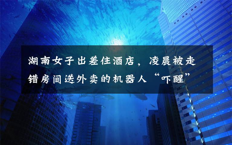 湖南女子出差住酒店,凌晨被走错房间送外卖的机器人“吓醒”