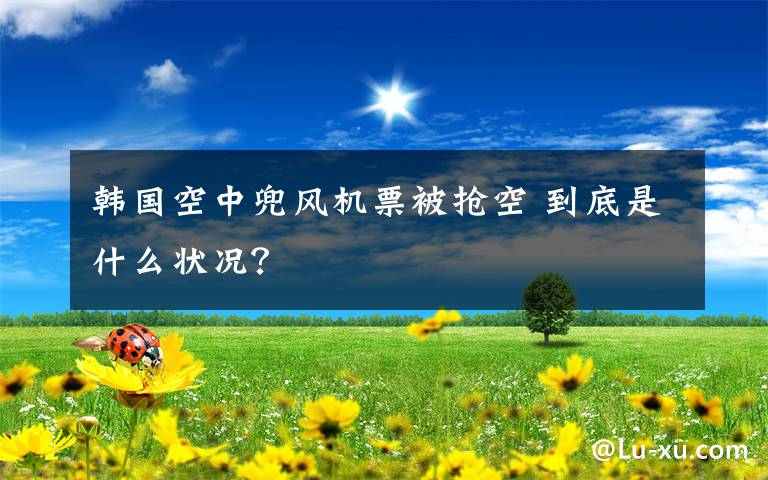 韩国空中兜风机票被抢空 到底是什么状况？