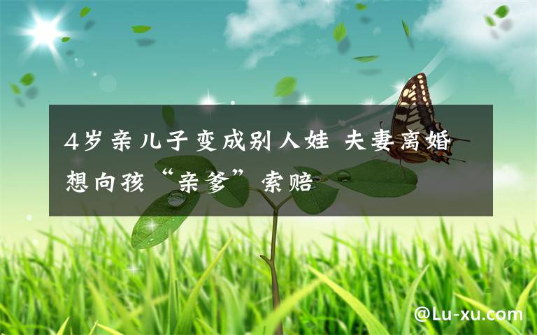 4岁亲儿子变成别人娃 夫妻离婚想向孩“亲爹”索赔