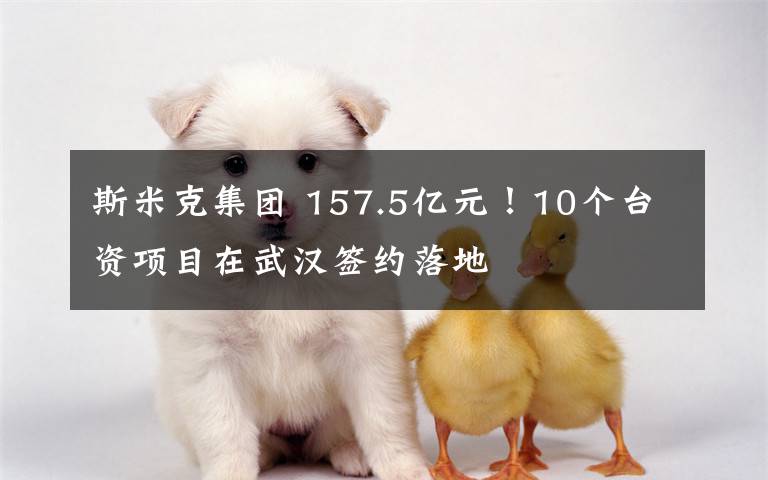 斯米克集团 157.5亿元!10个台资项目在武汉签约落地