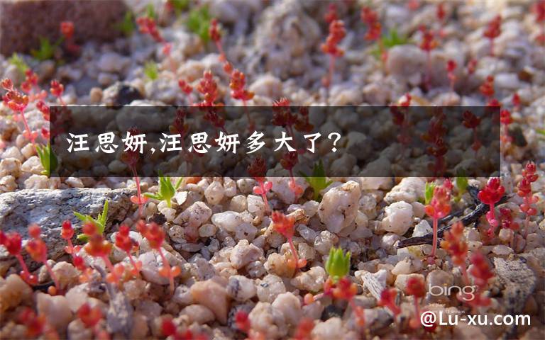 汪思妍,汪思妍多大了?