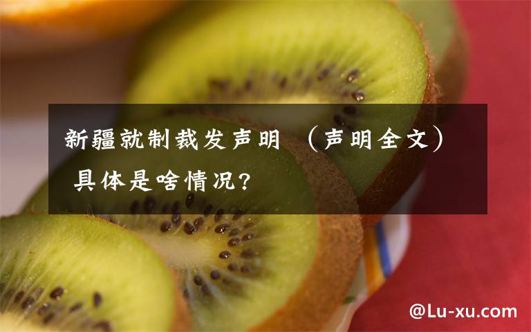 新疆就制裁发声明 (声明全文) 具体是啥情况?