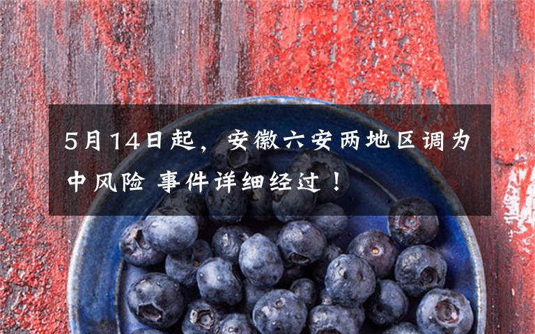 5月14日起，安徽六安两地区调为中风险 事件详细经过！