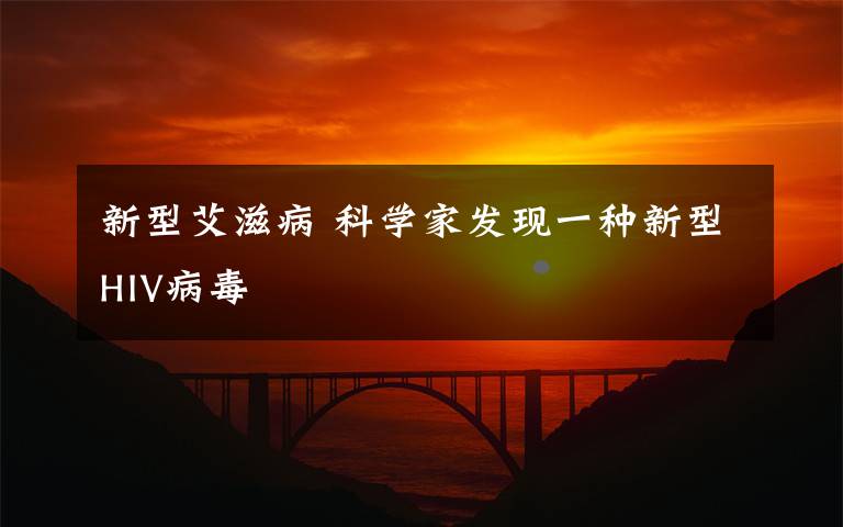 新型艾滋病 科学家发现一种新型HIV病毒
