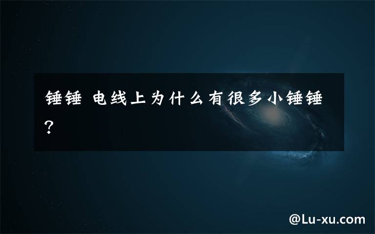 锤锤 电线上为什么有很多小锤锤？