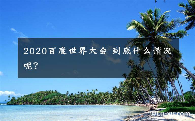 2020百度世界大会 到底什么情况呢?