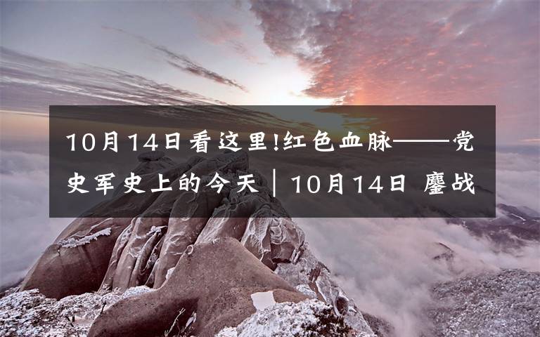 10月14日看这里!红色血脉——党史军史上的今天|10月14日 鏖战上甘岭