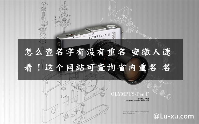 怎么查名字有没有重名 安徽人速看!这个网站可查询省内重名 名字中有这些字的相当麻烦