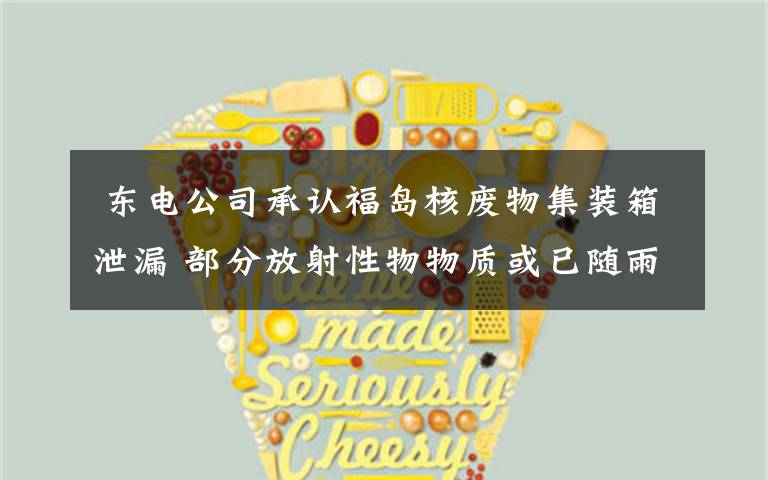  东电公司承认福岛核废物集装箱泄漏 部分放射性物物质或已随雨水流入海中