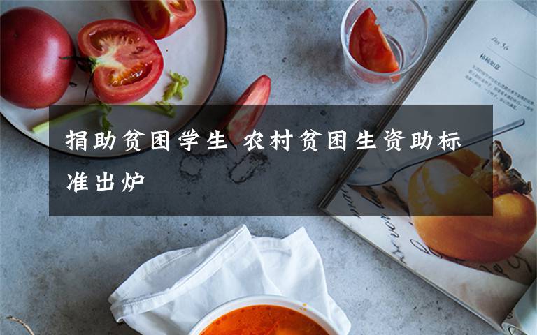 捐助贫困学生 农村贫困生资助标准出炉