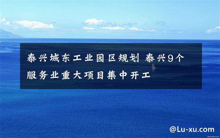 泰兴城东工业园区规划 泰兴9个服务业重大项目集中开工