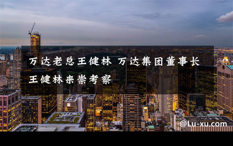 万达老总王健林 万达集团董事长王健林来崇考察