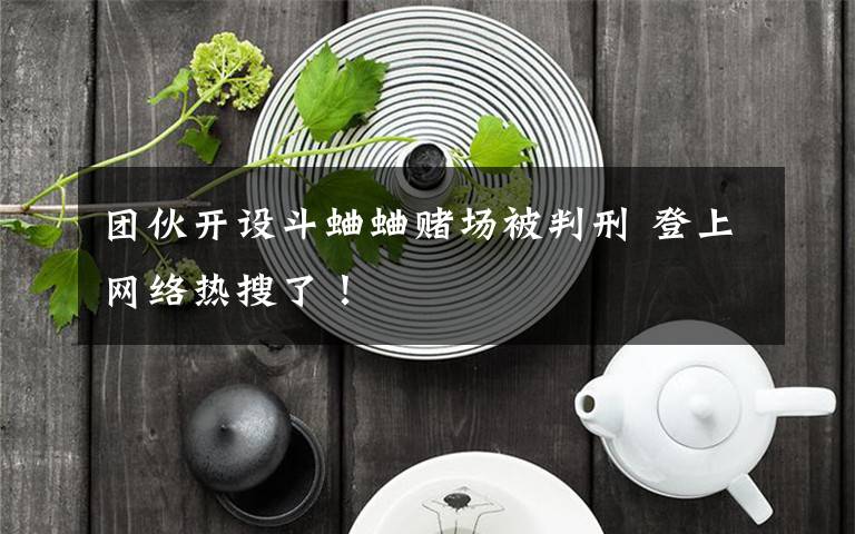 团伙开设斗蛐蛐赌场被判刑 登上网络热搜了!