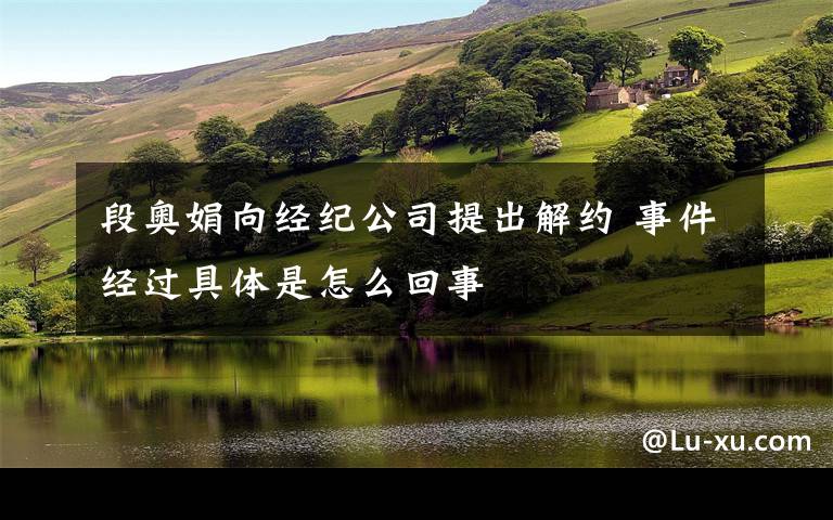 段奥娟向经纪公司提出解约 事件经过具体是怎么回事