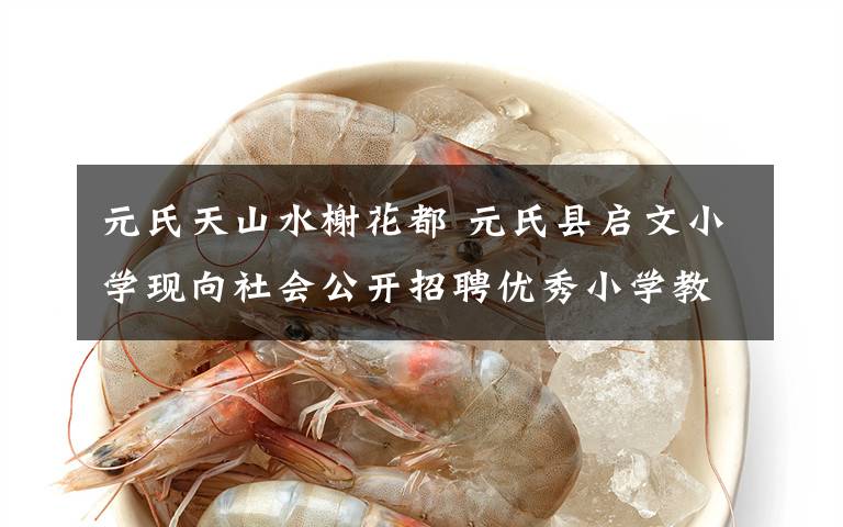 元氏天山水榭花都 元氏县启文小学现向社会公开招聘优秀小学教师5名(5月25日)