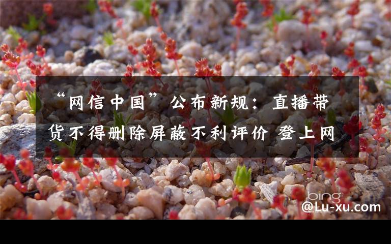 “网信中国”公布新规:直播带货不得删除屏蔽不利评价 登上网络热搜了!