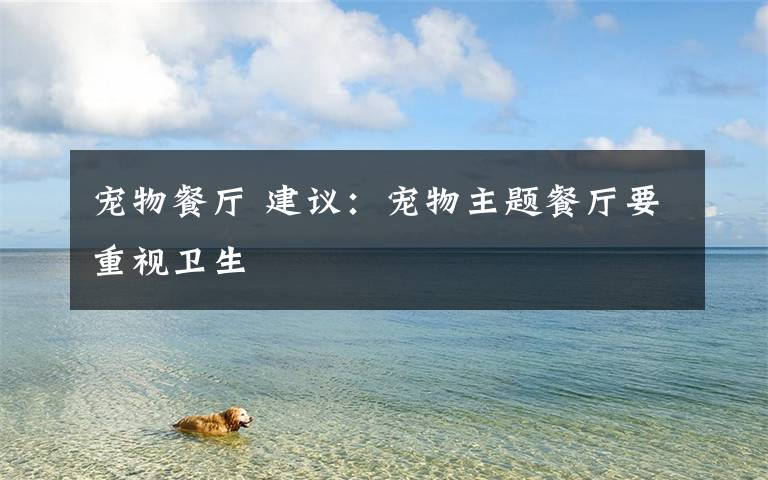 宠物餐厅 建议:宠物主题餐厅要重视卫生