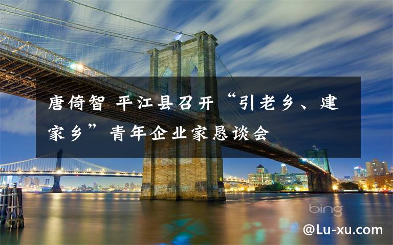 唐倚智 平江县召开“引老乡、建家乡”青年企业家恳谈会