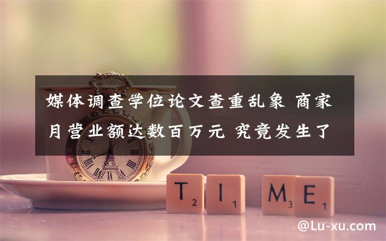 媒体调查学位论文查重乱象 商家月营业额达数百万元 究竟发生了什么?