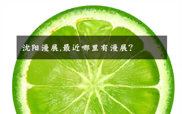 沈阳漫展,最近哪里有漫展?