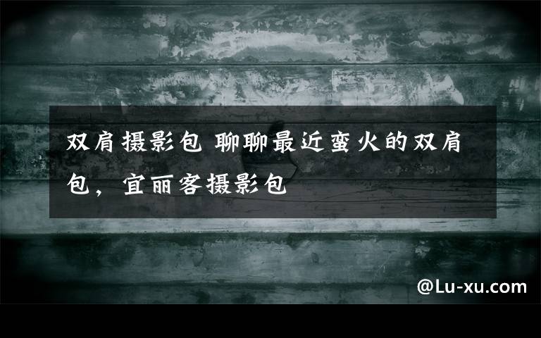 双肩摄影包 聊聊最近蛮火的双肩包，宜丽客摄影包