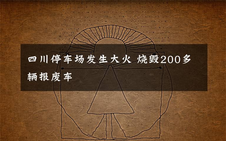 四川停车场发生大火 烧毁200多辆报废车