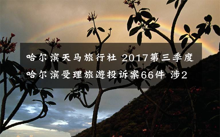 哈尔滨天马旅行社 2017第三季度哈尔滨受理旅游投诉案66件 涉22家旅行社1家A级景区