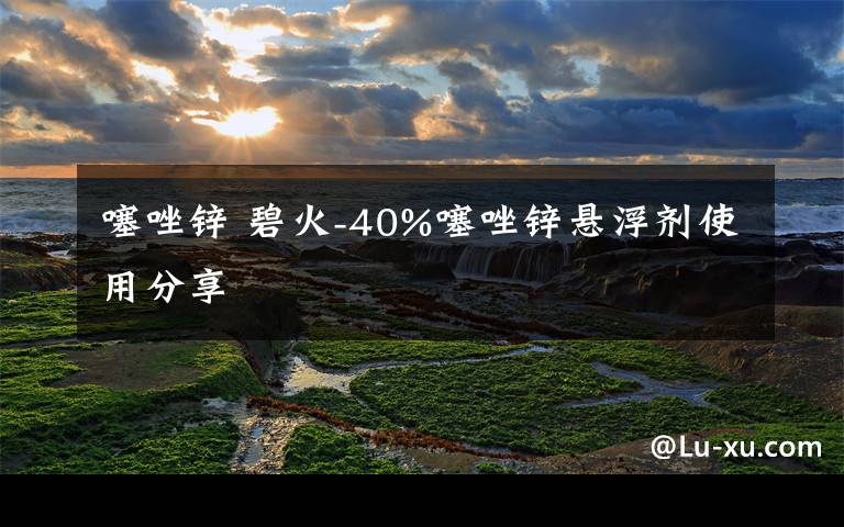 噻唑锌 碧火-40%噻唑锌悬浮剂使用分享