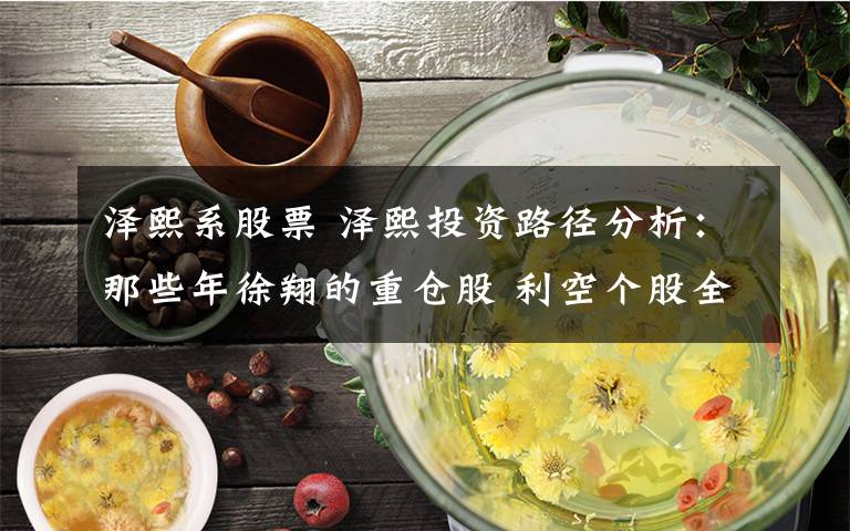 泽熙系股票 泽熙投资路径分析：那些年徐翔的重仓股 利空个股全名单一览
