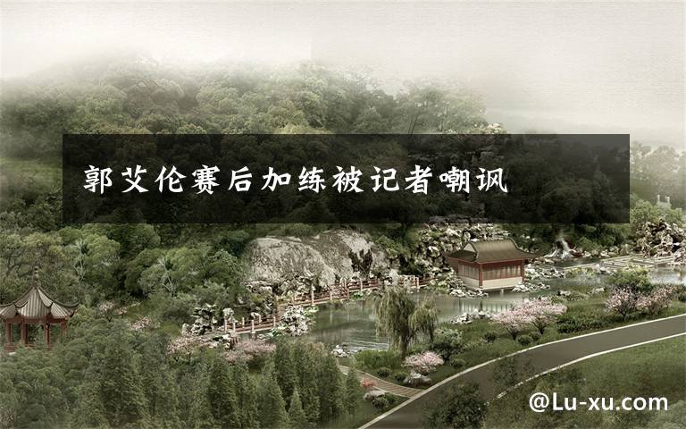 郭艾伦赛后加练被记者嘲讽