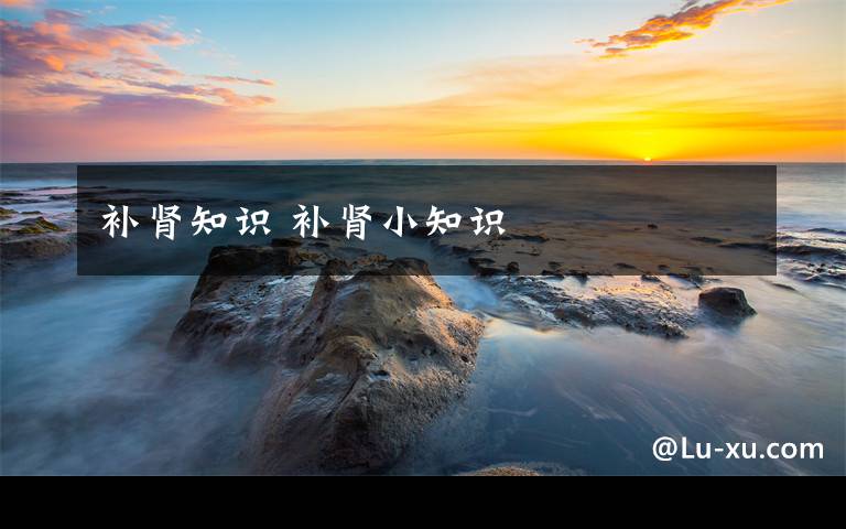 补肾知识 补肾小知识