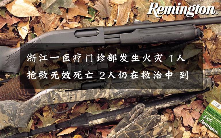 浙江一医疗门诊部发生火灾 1人抢救无效死亡 2人仍在救治中 到底什么情况呢?