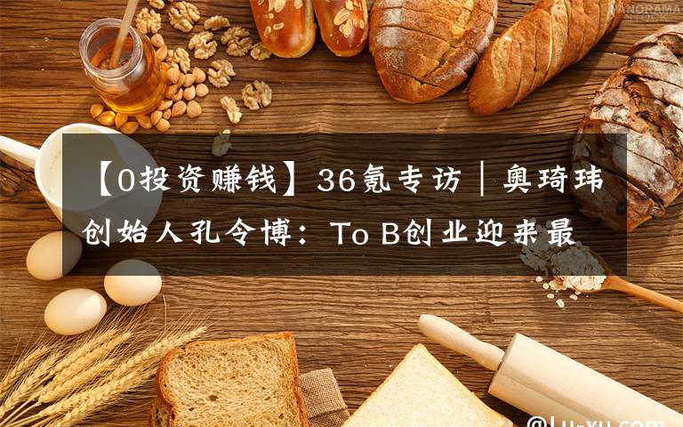 【0投资赚钱】36氪专访｜奥琦玮创始人孔令博：To B创业迎来最佳时机，下沉市场是新机会