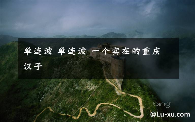 单连波 单连波 一个实在的重庆汉子