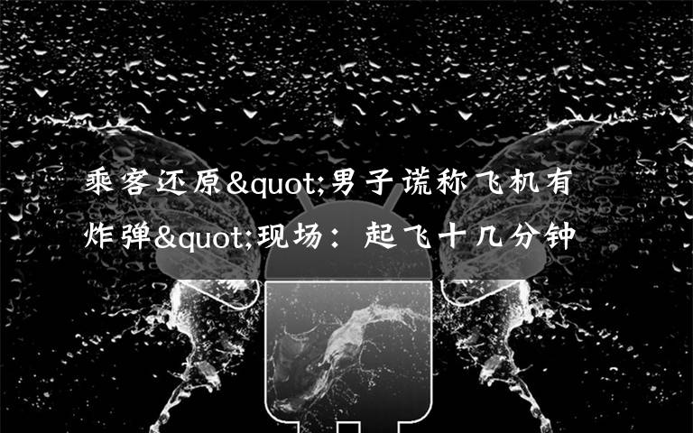 乘客还原"男子谎称飞机有炸弹"现场:起飞十几分钟后 他喊了三次 登上网络热搜了!