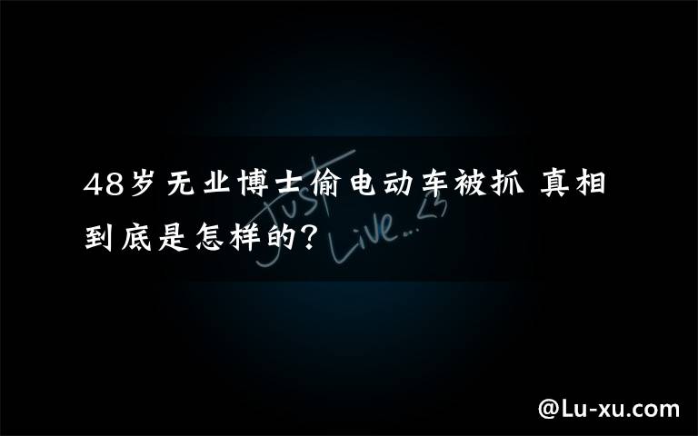 48岁无业博士偷电动车被抓 真相到底是怎样的?
