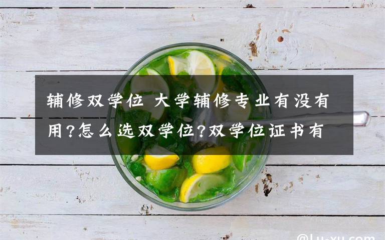 辅修双学位 大学辅修专业有没有用?怎么选双学位?双学位证书有用吗