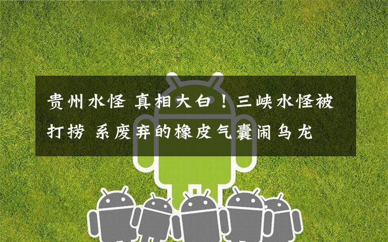 贵州水怪 真相大白！三峡水怪被打捞 系废弃的橡皮气囊闹乌龙