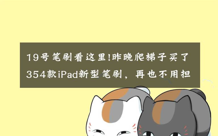 19号笔刷看这里!昨晚爬梯子买了354款iPad新型笔刷，再也不用担心笔刷不够用了