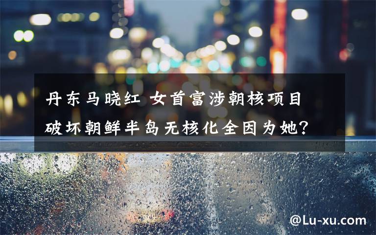 丹东马晓红 女首富涉朝核项目 破坏朝鲜半岛无核化全因为她?