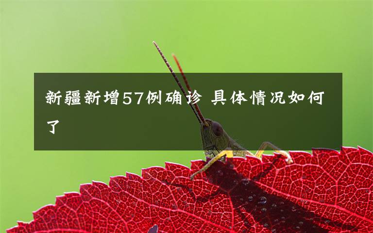 新疆新增57例确诊 具体情况如何了