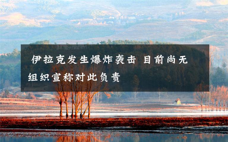 伊拉克发生爆炸袭击 目前尚无组织宣称对此负责