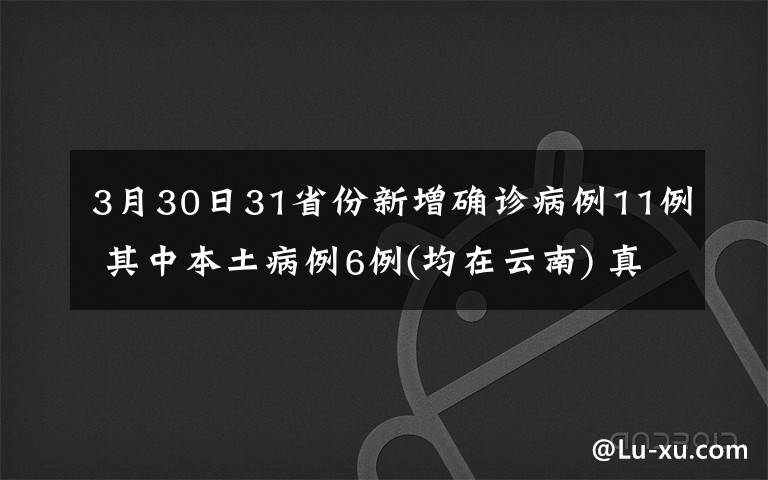 3月30日31省份新增确诊病例11例 其中本土病例6例(均在云南) 真相原来是这样!