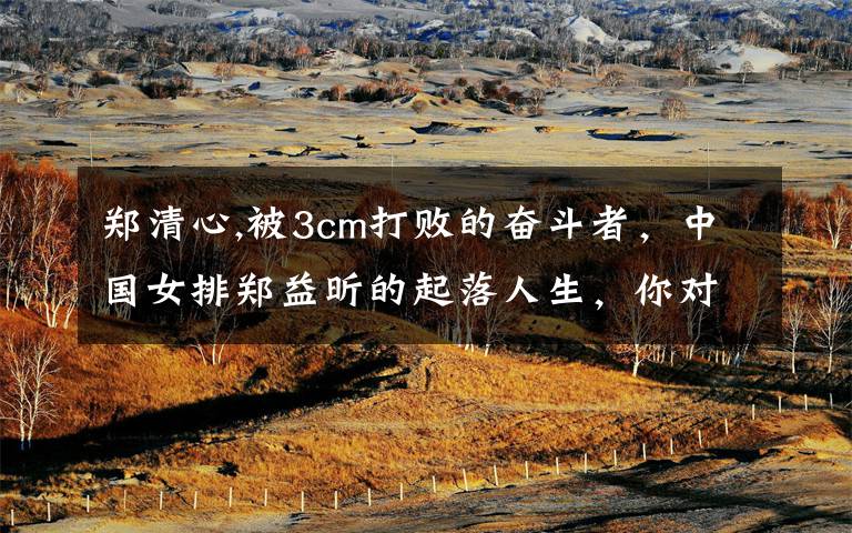 郑清心,被3cm打败的奋斗者，中国女排郑益昕的起落人生，你对她有什么看法？