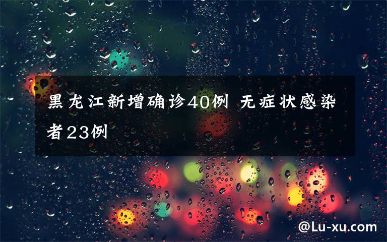 黑龙江新增确诊40例 无症状感染者23例
