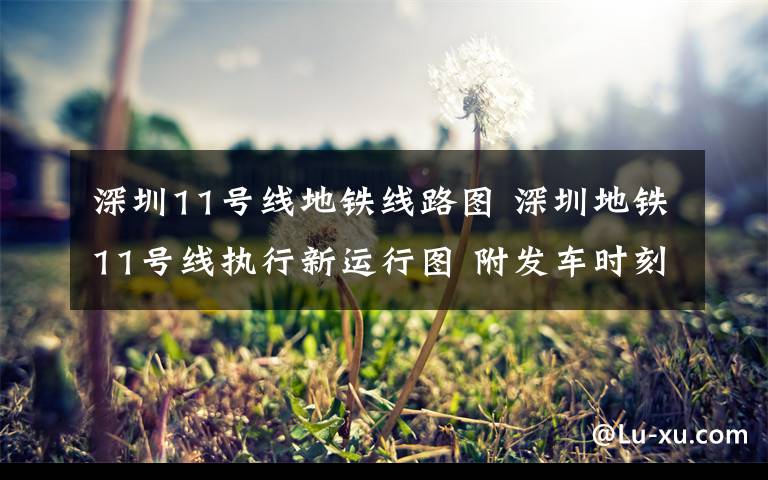 深圳11号线地铁线路图 深圳地铁11号线执行新运行图 附发车时刻表