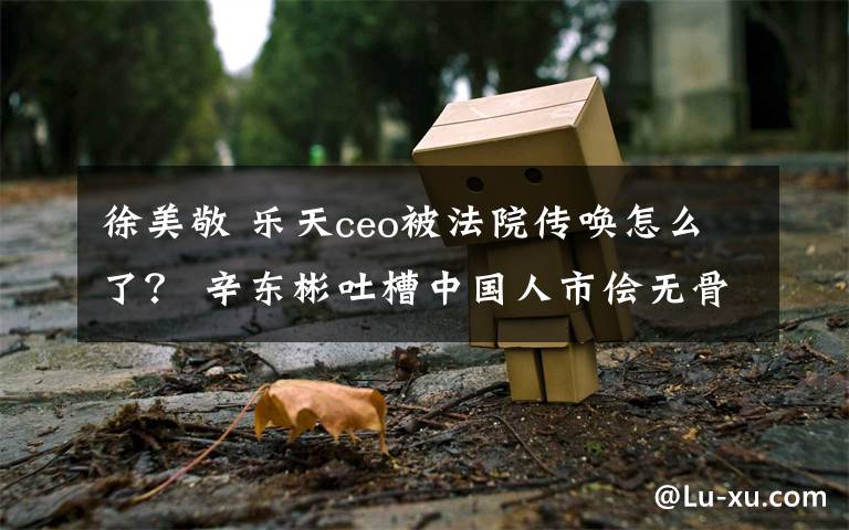 徐美敬 乐天ceo被法院传唤怎么了？ 辛东彬吐槽中国人市侩无骨气